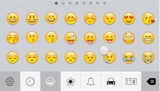 系統內置的emoji鍵盤操作方式，速度較慢
