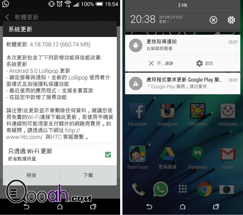 HTC ONE M8 ANDROID 5.0