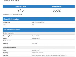 Redmi5X Geekbench