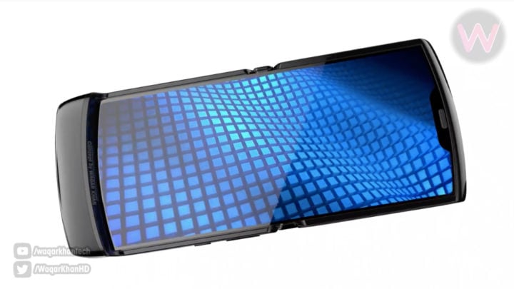 Sliding Android Razor MOTO RAZR 摺疊屏幕手機渲染影片 - Qooah