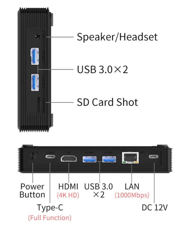 HIGOLE GOLE 2 Pro Mini PC - Windows 11 Pro, Intel Celeron N5095