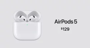 AirPods 5 正式發佈,半入耳款式首次全系標配主動降噪